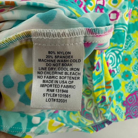 Jude Connally Cold Shoulder Shift Dress Small Pink Teal Bohemian Beachy Vacation - Picture 7 of 7